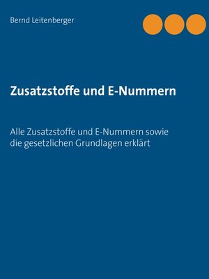 cover image of Zusatzstoffe und E-Nummern